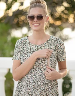 Cheap Seraphine Umstands- Und Stilltop Mit Ditsy-Blumendruck In Khaki