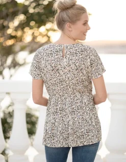 Cheap Seraphine Umstands- Und Stilltop Mit Ditsy-Blumendruck In Khaki
