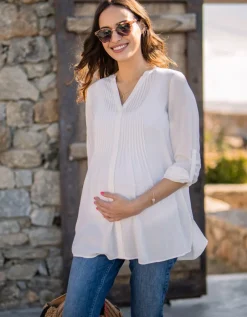 Online Seraphine Umstandsbluse In Elfenbein
