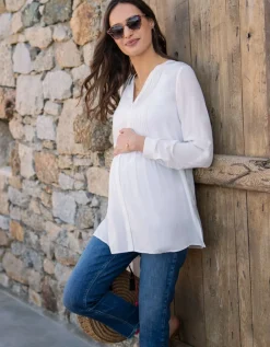 Online Seraphine Umstandsbluse In Elfenbein