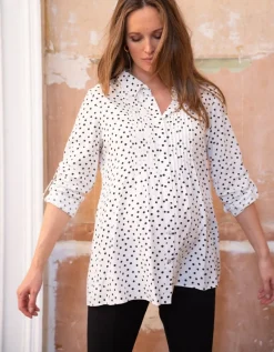 Outlet Seraphine Umstandsbluse Mit Punkten Im Retrolook