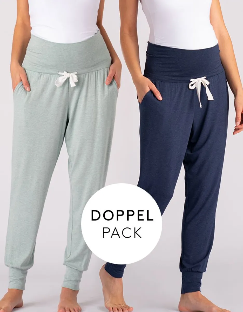 Store Seraphine Umstands-Loungehosen Navy & Salbei Doppelpack