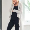 Cheap Seraphine Umstandsstrickjacke Aus Baumwolle Und Kaschmir Mit Wasserfallkragen - Grau
