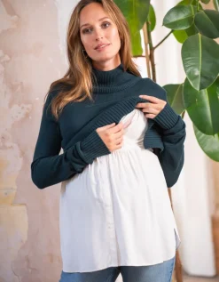 New Seraphine Waldgruner 2-In-1 Umstands- & Stillpullover