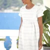 Cheap Seraphine Weis Broderie Anglaise Umstands- Und Stillkleid