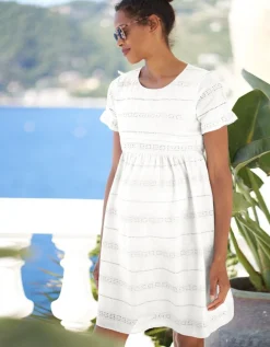 Cheap Seraphine Weis Broderie Anglaise Umstands- Und Stillkleid
