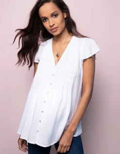 Hot Seraphine Weise Umstandsbluse Mit Luftigen Armeln