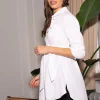 Fashion Seraphine Weise Umstandstunikabluse Mit Gurtel