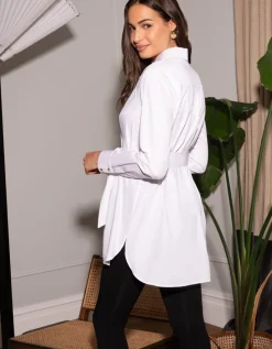 Fashion Seraphine Weise Umstandstunikabluse Mit Gurtel